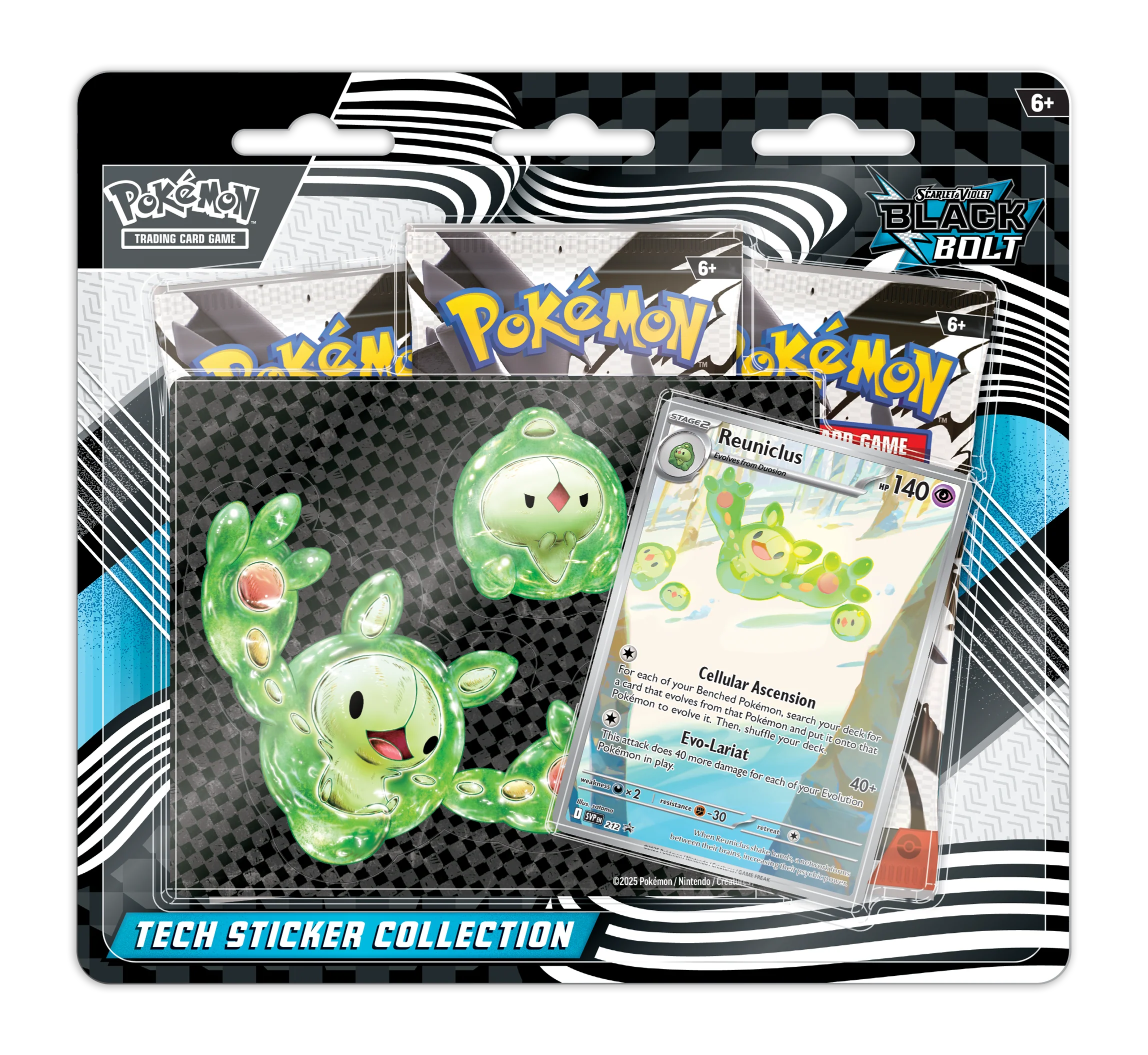 Pokémon TCG: Black Bolt Tech Sticker Collection (Reuniclus)