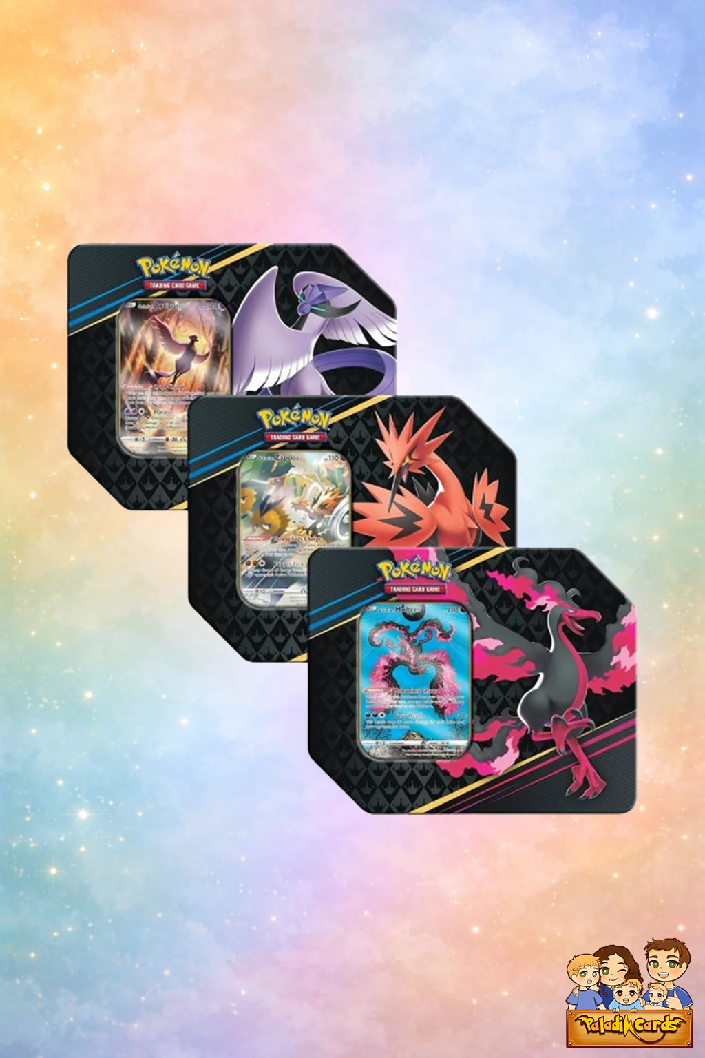 Pokémon TCG: Crown Zenith Tin Set of 3 (Articuno, Zapdos & Moltres)